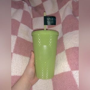 BNWT Starbucks Green Glow In the Dark Studded Tumbler 16OZ
